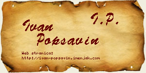 Ivan Popsavin vizit kartica